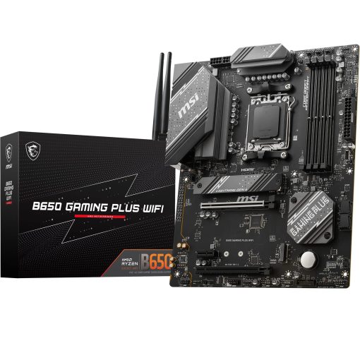MSI B650 GAMING PLUS WIFI Motherboard, ATX - Supports AMD Ryzen 7000 Series Processors, AM5 - 14+2 Duet Rail VRM, DDR5 Memory Boost 6400+MHz/OC, 2 x PCIe 4.0 x16, 2 x M.2 Gen4, Wi-Fi 6E ATX B650 GAMING PLUS WIFI