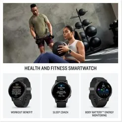 Garmin vívoactive 5 GPS Smartwatch, AMOLED Touchscreen Orchid - Image 2