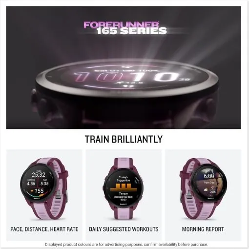 Garmin Forerunner 165 with Music, 43mm GPS running smartwatch, lightweight, AMOLED touchscreen, advanced training & insights, safety & tracking features, up to 11 days battery life, Black Black Music - Image 2